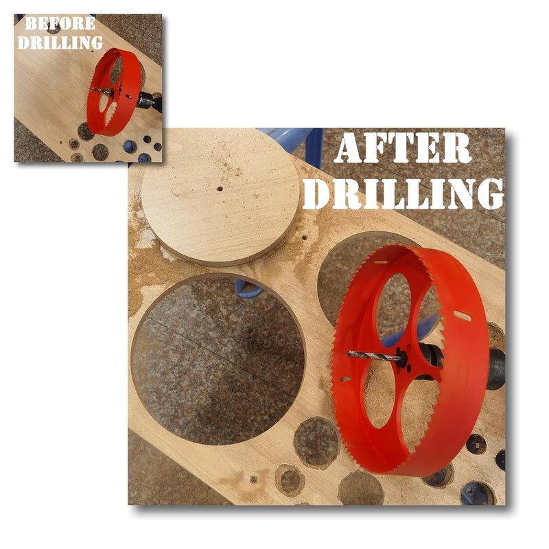 VIKITON 10 Inch Hole Saw with Arbor for Metal Wood Plastic, 10 in Bi-Metal Hole Cutter for Different Project with Smooth and Flat Drilling Edge, Fast Chip Removal, Lighter and Portable - Image 3